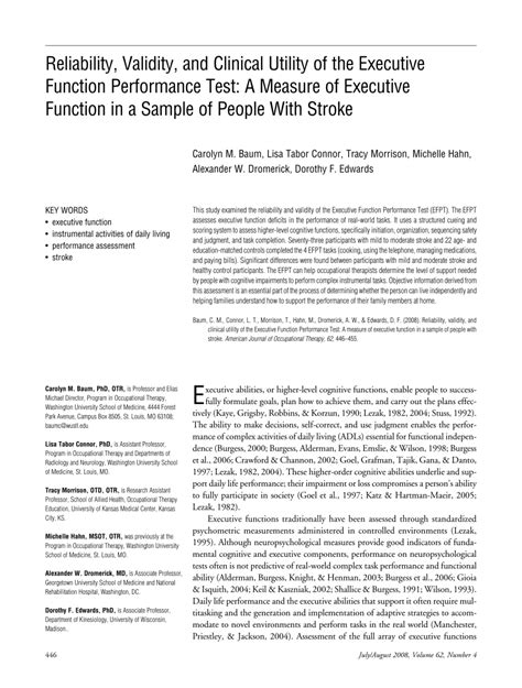 efpt in result|(PDF) Reliability, Validity, and Clinical Utility of the .
